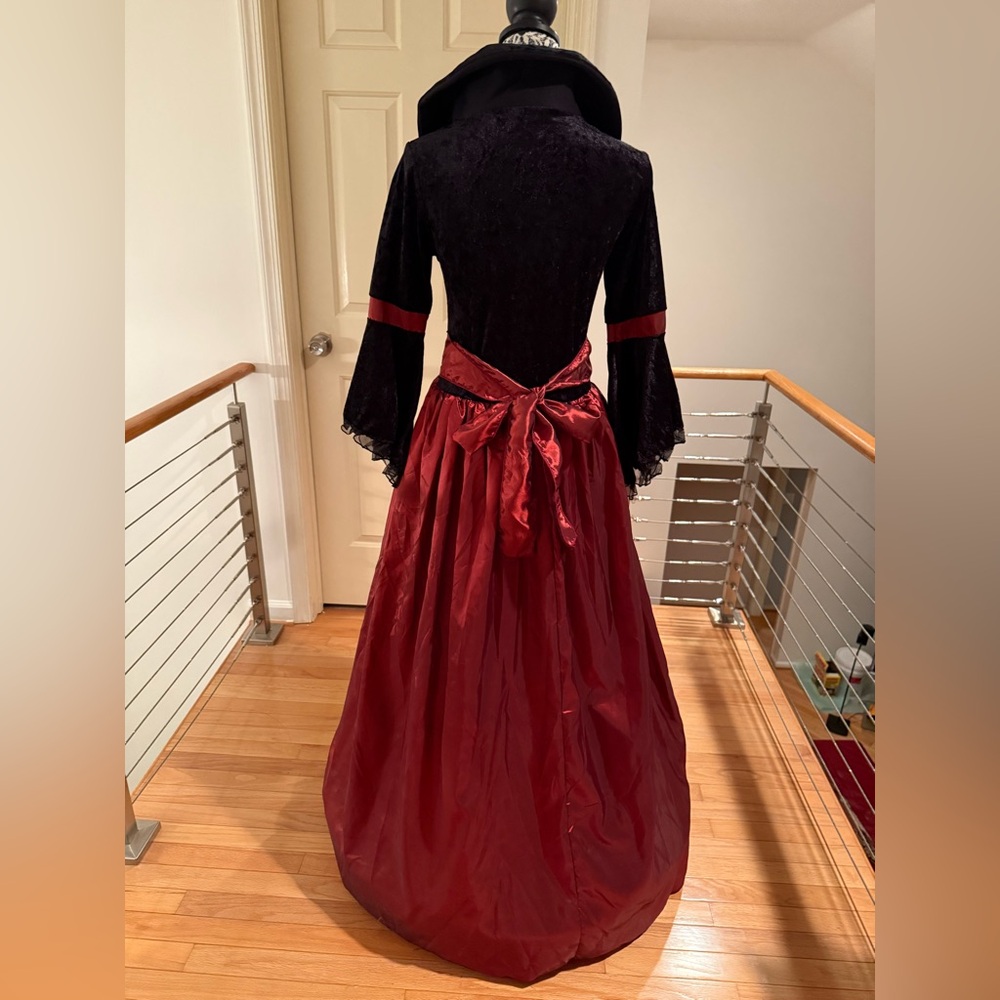 Vampire Queen M Halloween Dress Costume Black and Red Gown - Picture 2 of 13